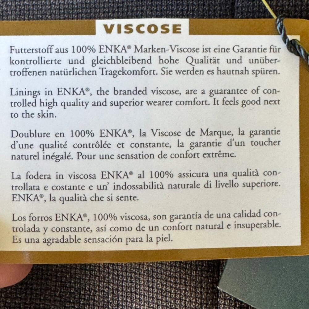 Principe Mens 44R Sport Blazer 100% Wool 3 Button Gray Tan Windowpane Italy New - Picture 9 of 16